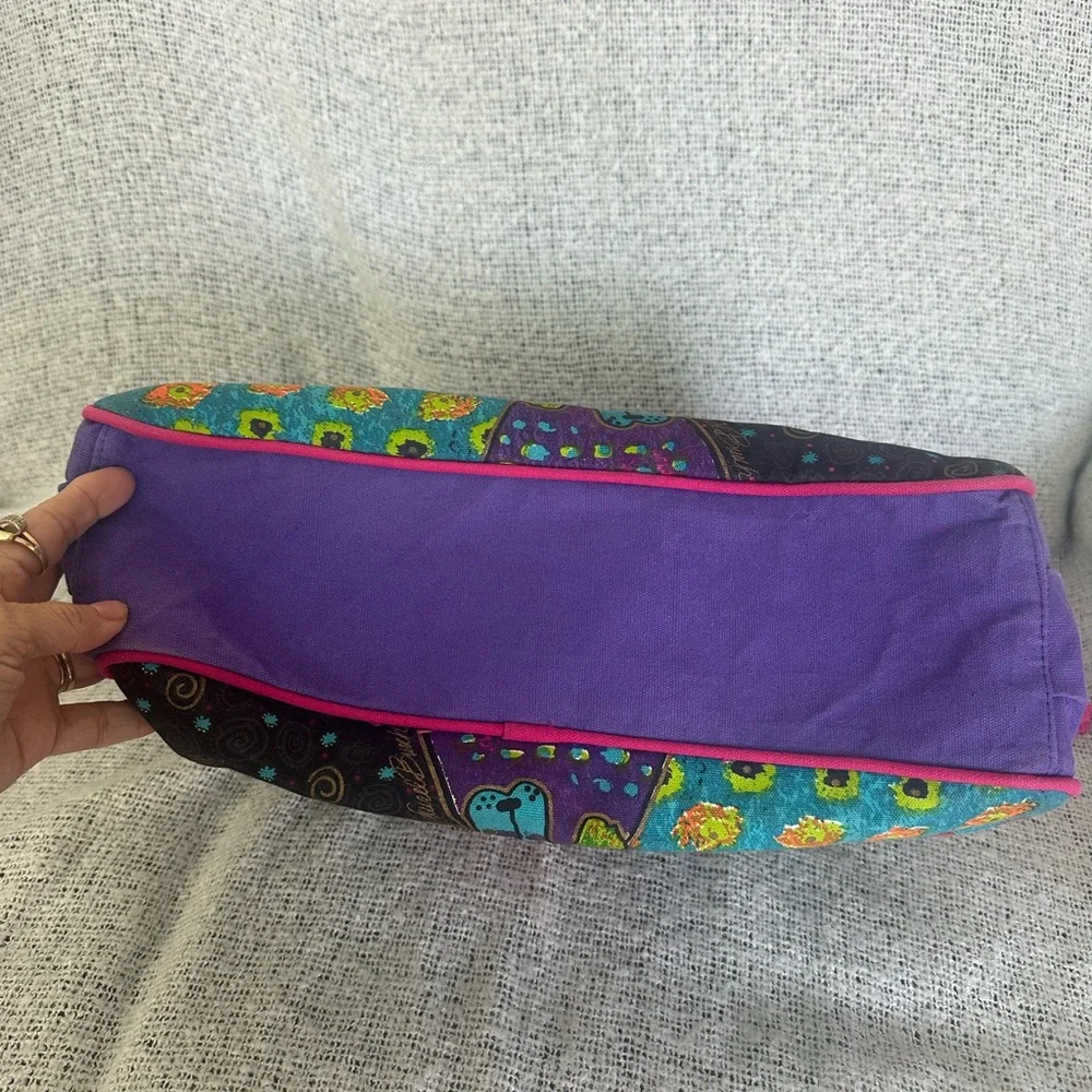 Laurel Burch Purple and Multicolor Artistic Laptop Bag